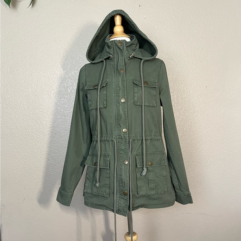 ARMY GREEN UTILITY CARGO JACKET